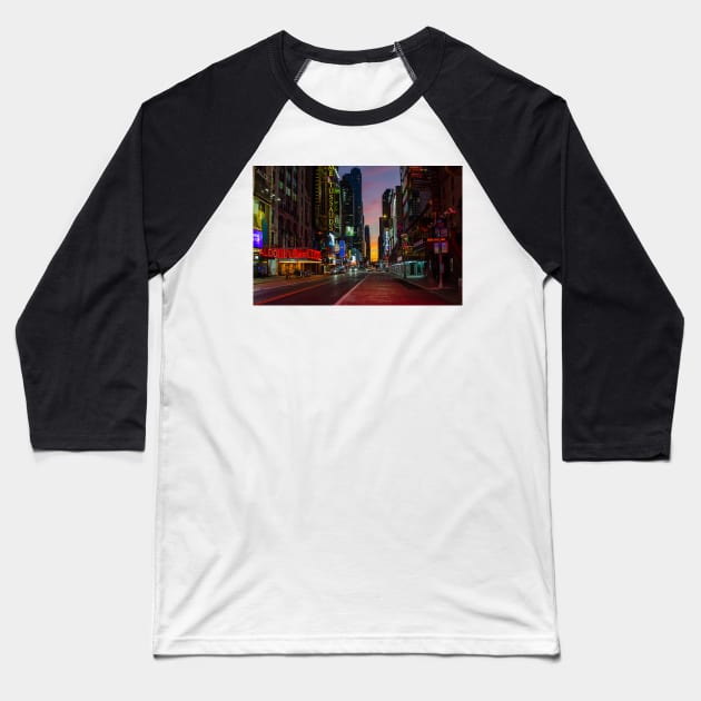 42nd Street during the pandemic Baseball T-Shirt by ShootFirstNYC